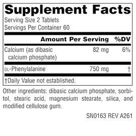 Source Naturals DLPA DL-fenilalanina, apoya un estado de alerta* - 375 mg -120 tabletas