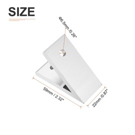 DTGN 59mm x22mm 45 Degree Angle Mounting Brace Fixing Shelf Bracket - 3Pack - Good for Furniture - Aluminum Corner Brackets Profile Corner Joint Connectors Corner Braces - Silver