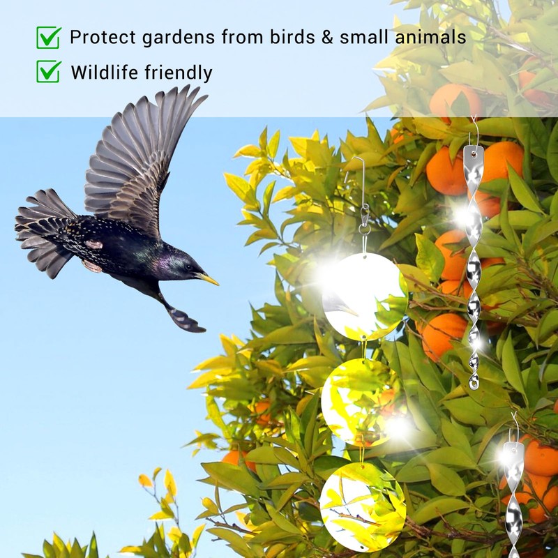 Bird Scare Devices, 3.9 Inch Large 18PCS Reflective Discs Set
