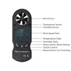 Digital Anemometer Handheld Wind Meter 3-in-1 Thermometer Hygrometer Anemometer Precise