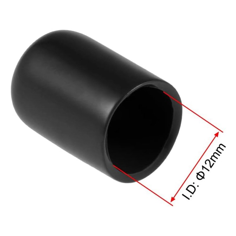 MACHSWON 12mm Rubber End Caps Vinyl Round End Cap Cover