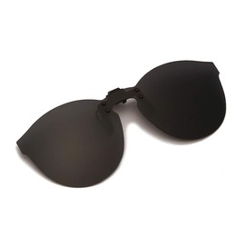 Gafas de sol polarizadas con clip, antirreflectante, protección UV400, lente abatible sin montura para gafas graduadas, gris