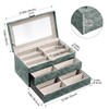 ProCase 3-layer Sunglasses Storage Organizer, 18 Slots Leather Sunglass Box