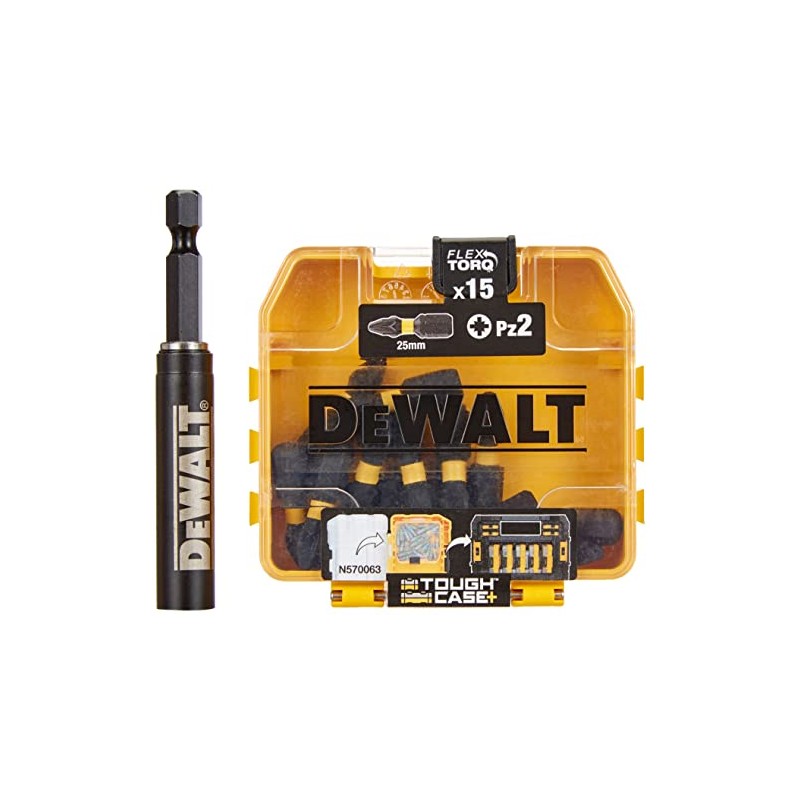 XMS DEWALT Extreme Impact Torsion Bits PZ2 x 16,Multi,One Size,DT70618T-QZ