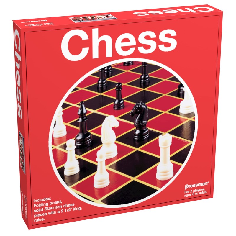 Pressman Toy Chess in Box, Red