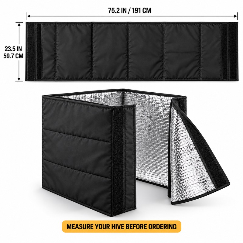 Beehive Insulation Wrap for Winter Protection – 75.2" × 23.5"