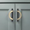Amerdeco 6 Pack Black Brushed Gold Cabinet Pulls 3.75 Inch(96MM)