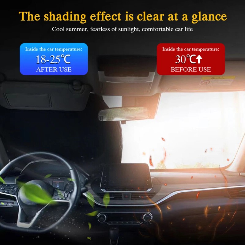 Unbranded Windshield Window Shield Reflective Sun Block Shade Visor Car