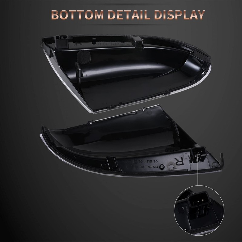 LOIYLLEN Left & Right Passenger and Driver Side Mirror Turn