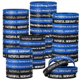 PullCrease 50 Pcs Christian Bible Verses Bracelets Bulk Scripture Silicone Wristbands Philippians 2: 17 Inspirational Motivational Quote Wristbands for Christian Church Baptism Favors