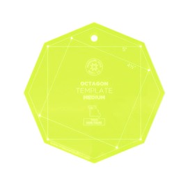 Missouri Star Quilt Template Octagon, 7'' | Acrylic Quilting Ruler Stencil for use with Precut Fabric Squares | Essential Quilt Supplies for Cutting Patterns and Patchwork, Green