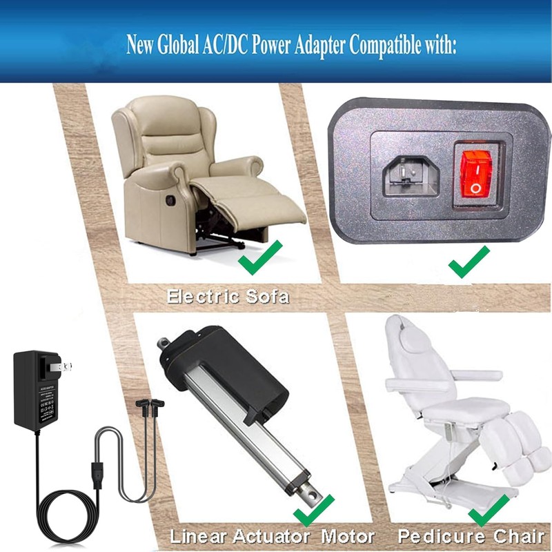 Universal Dual Power Supply Transformer Kit for Dual Power Recliner,Sectional