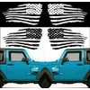 Tattered American Flag Distressed Vinyl Decal Sticker Ripped Torn USA