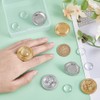 UNICRAFTALE 6 Sets 2 Colors Blank Dome Half Round Ring