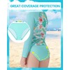 Angel season Girls Rash Guard Set Long Sleeve Swimsuit with