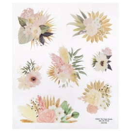 Stickablities 2 Sheets Dried Pink Flowers Stickers Papercraft Planner Supply Scrapbook