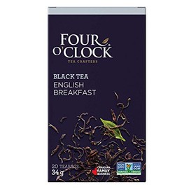 Four O'Clock Black Tea English Breakfast, Non-Gmo, Kosher, Gluten-Free, 20 Count, 34g