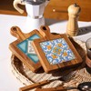 NOELAMOUR Stylish Wood Heat Resistant Tile Scandinavian Heat Insulation Pot