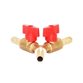 Joywayus 5/16" Hose Barb, Y shaped Type 3 way Union Intersection/Split Brass Shut off Ball Valve Fitting