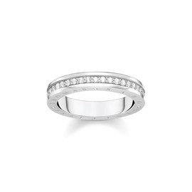 THOMAS SABO TR2254-051-14 Women's Ring with White Stones Pavé Silver 925 Sterling Silver, Sterling Silver