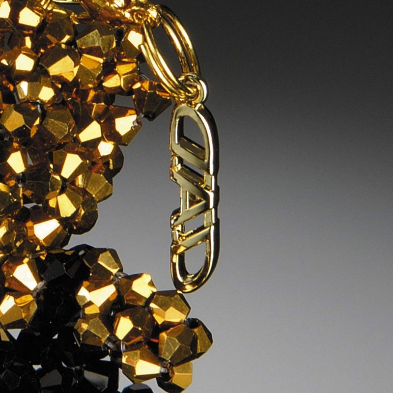 Garson DAD Crystal Bear Key Ring [Queen] Gold SA821-02 D.A.D