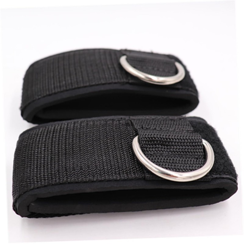 WOONEKY 1 Pair of Black Ankle Straps for Gym Training