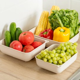 3pcs Fruits & Vegetable Colander Set,2 in 1 Fruit Washing Basket with Strainer,Multipurpose Vegetable Filter,Multi-layer Kitchen Draining Basket Set