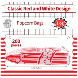 VOISEN VOISEN Paper Popcorn Bags,200 Pack 1oz Popcorn Bags Individual Servings, Popcorn Bag Bulk for Popcorn Machine,Movie Nights Pop Corn Bags