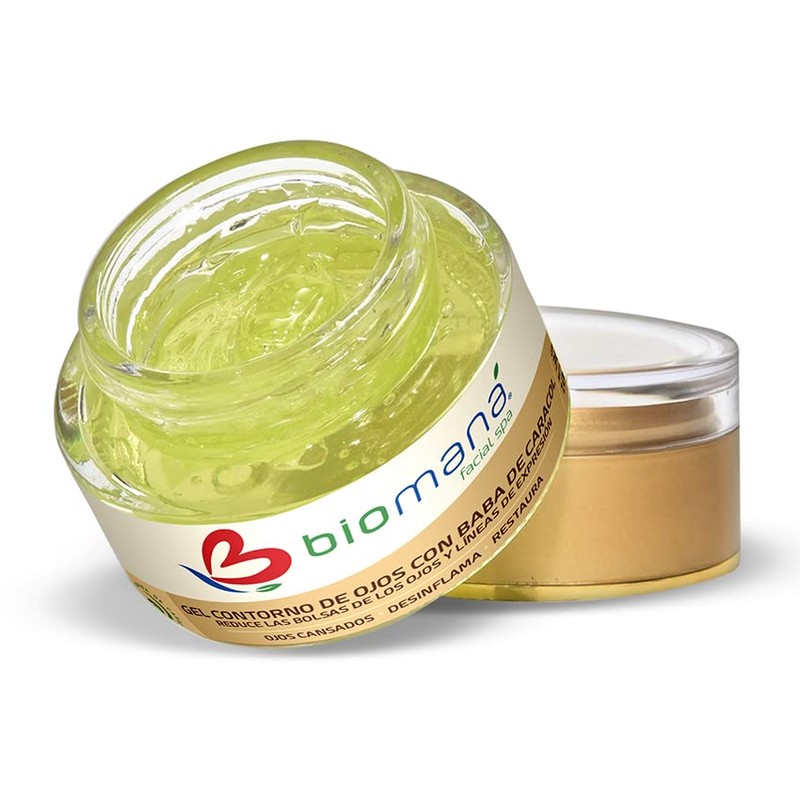 Biomaná Gel Baba de Caracol, para Contorno de Ojos y