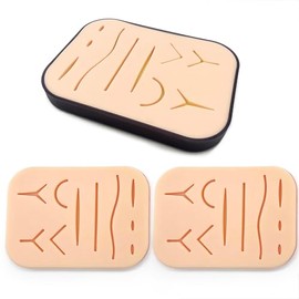 Carrotmiss Upgraded Suture Pad （3Pcs）has 3 Layers of Silicone and 10 Wounds，comes with a box，Hard to Rip，Break or Tear。Gifts for Medical Students，Suture Pads Perfect the Suture Kit，Suture Practice Pad