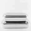 Nail Display Tray Stainless Steel Tray Box with Lid Soaking