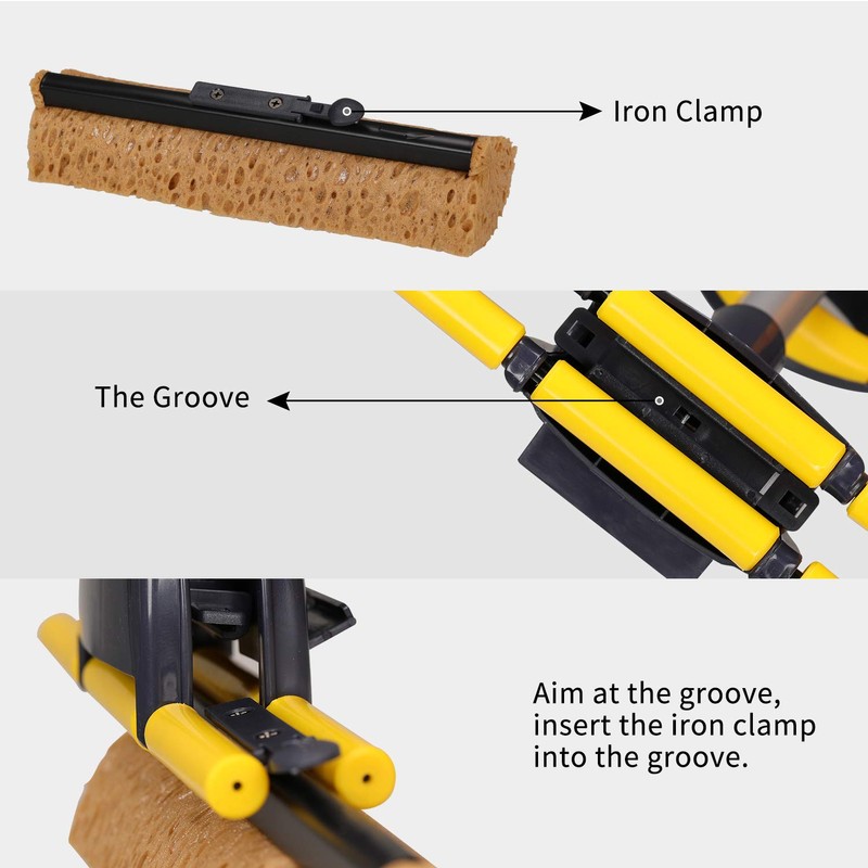 Yocada Sponge Mop Replacement Refill Head Home Commercial Use Tile