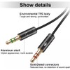 Headphone Mic Splitter 3.5mm Jack Audio Mic Braided Adapter Aux