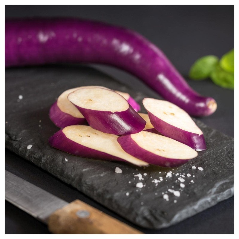 Everwilde Farms - 1 Lb Long Purple Eggplant Seeds -