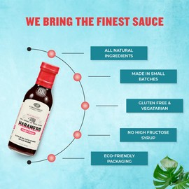 Brooksmade Gourmet Foods Soulful Sauces, Habanero Hot BBQ Sauce Gluten Free, No High Fructose Corn Syrup, 12 oz Ribs Chicken Wings Beef Burgers. Use as Marinade, Grilling & Dipping