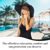 Funcredible Summer Hat for Women - Black Wide Brim Hat