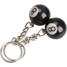 Enyolidimk 2 Pcs Black Key Ring Creative Keychain Plastic Billiard 8 Numbers Decoration Friend Keychain Car Keychain Black 1, black