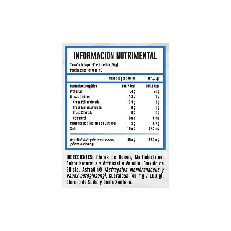 Proteínas Comics Energy 24g Claras Huevo Sabor Vainilla 900g