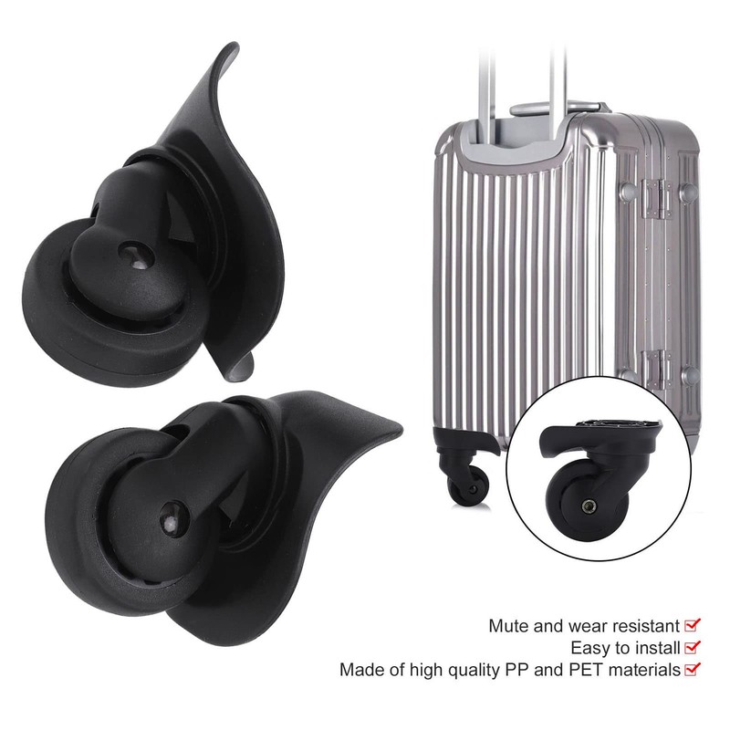 Alomejor Luggage Wheel 1 Pair A53 Swivel Wheel Replacement Luggage
