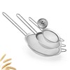 3 Fine Mesh Strainers Set with Handle for Kitchen -