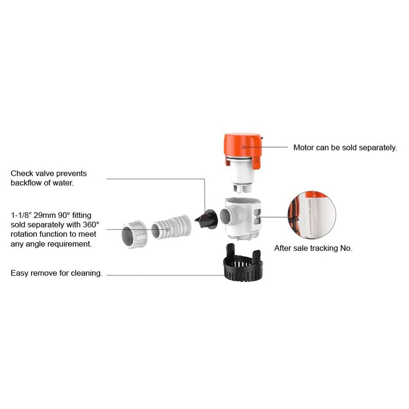 13A SERIES 1100GPH Non-Automatic Bilge Pump