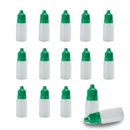 VerdePlastic Portable Dropper Bottle, 20 ml Squeezable Dropper Bottle, Pack of 15 Bottles Liquid Bottles Empty Dropper Bottles Plastic