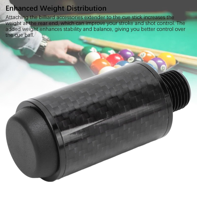 Pool Extension, Carbon Fiber Billiard Telescopic Extension, 2 Inch with