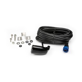 Lowrance 000-0106-72 HST-WSBL Transom-Mount Skimmer Transducer – 83/200 kHz with Built-in Temperature Sensor, 7-Pin Connector, Black