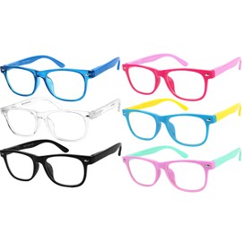 anteojos de luz azul para niños, protección UV, juegos de computadora, teléfono de televisión, teléfono de luz azul para niños y niñas, paquete de 6 años de 3 a 12 años