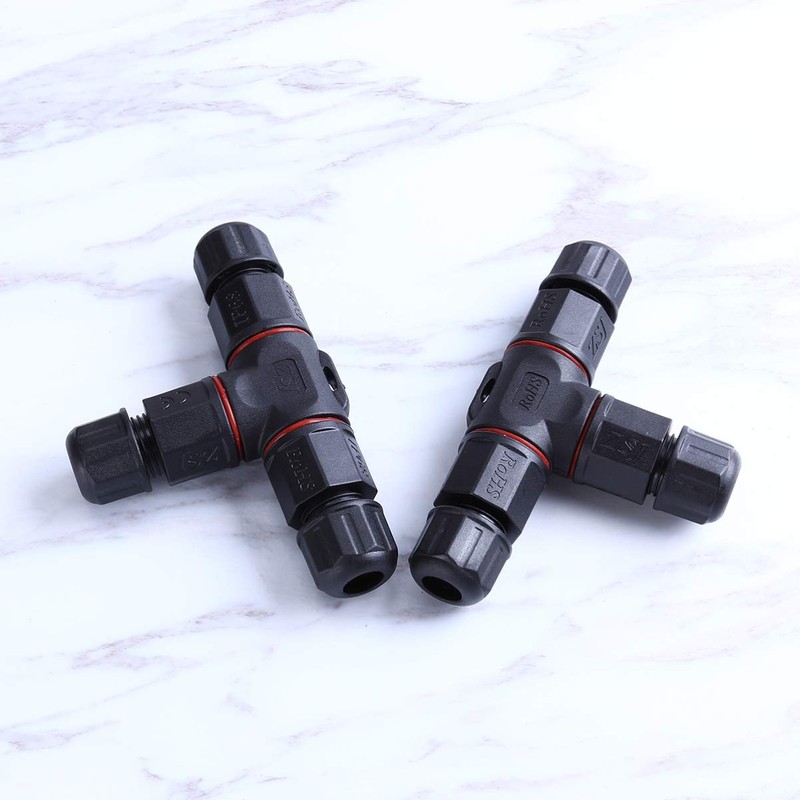 Set of 2 Ounona Waterproof Connector Sleeve T Shape 3