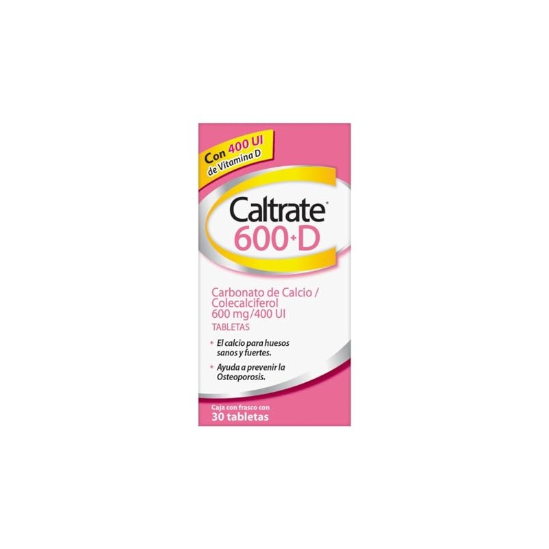 Caltrate Suplemento de Calcio 600 +D 600mg / 400 UI