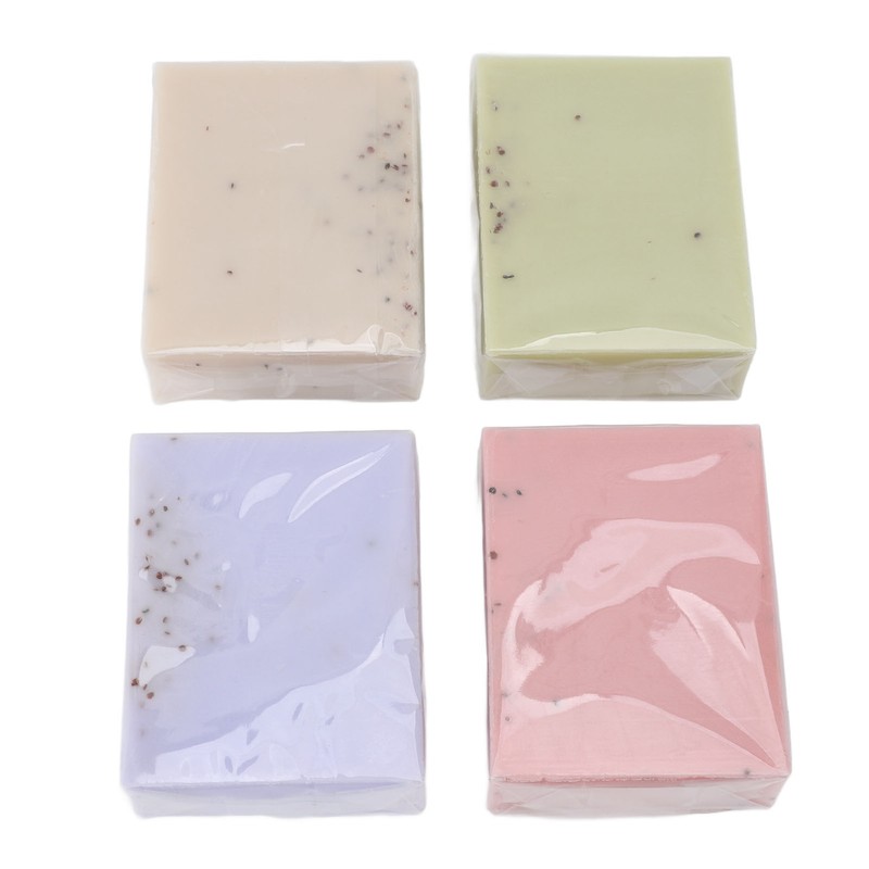 4pcs Exfoliating Soap Set Moisturizing Colorful Sea Salt Shea Butter
