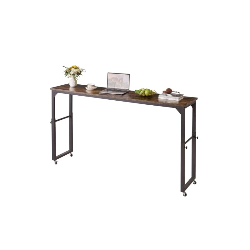 Aibiju Over Bed Desk with Wheels Adjustable Height, King Size