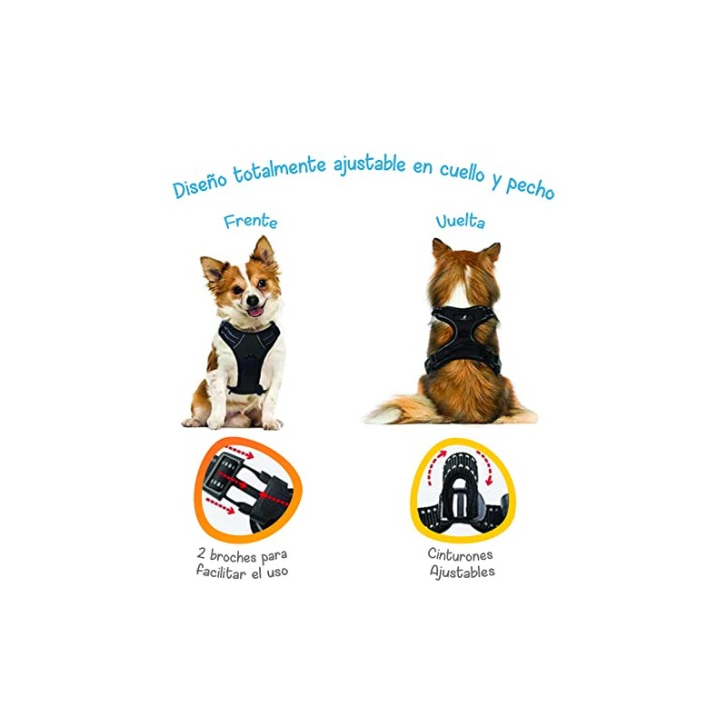 MASCRETTA Arnés Antitirones Ergonómico con Agarre al Pecho para Perro